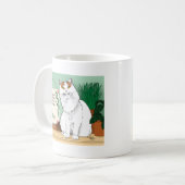 Mug Chat mignon blanc orange humour maison (Devant gauche)