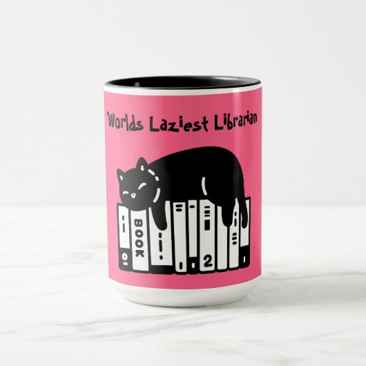 Mug Chat Mignon, Chat Drôle, Bibliothécaire Le Plu (Centre)