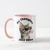 Mug Chat mignon cool juste des vibes (Gauche)