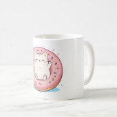 Mug Chat mignon dans un design doux Kawaii de beignet (Devant droit)