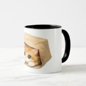 Mug Chat Mignon dans un Sac en Papier (Devant droit)
