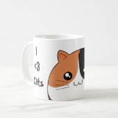 Mug Chat mignon de minou de calicot de Kawaii (Devant gauche)