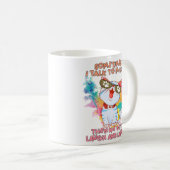 Mug Chat mignon drôle | Parfois, Je Me Parle À Moi-Mêm (Devant droit)