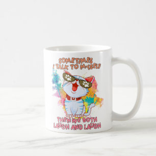 Mug Chat mignon drôle   Parfois, Je Me Parle À Moi-Mêm