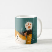 Mug Chat mignon drôle qui fait une sieste (Devant droit)