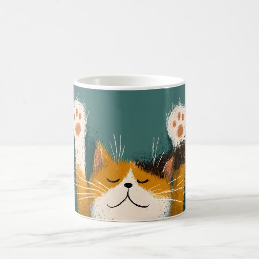 Mug Chat mignon drôle qui fait une sieste (Centre)