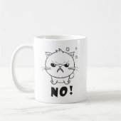 Mug Chat mignon en colère en train de baiser Non. (Gauche)