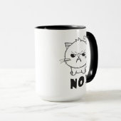 Mug Chat mignon en colère en train de baiser Non. (Devant droit)