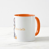 Mug Chat mignon en costume d'Halloween (Devant droit)