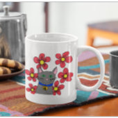 Mug Chat mignon et fleurs Personnaliser avec sa propre
