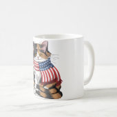 Mug chat mignon été Drapeau US Memorial Day (Devant droit)