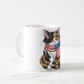 Mug chat mignon été Drapeau US Memorial Day (Devant gauche)