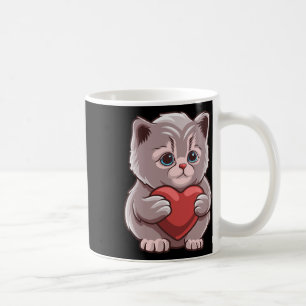 Mug Chat mignon étreignant la Saint-Valentin Kitty Lov