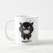Mug Chat mignon fâché baiser quoi. (Gauche)