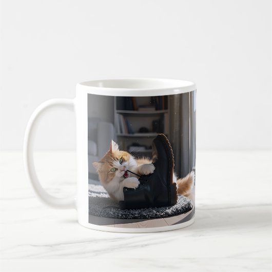 Mug Chat mignon Jouer Boot (Gauche)
