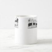 Mug Chat Mignon Kitty Jouant Clavier Musique Clé Piani (Centre)