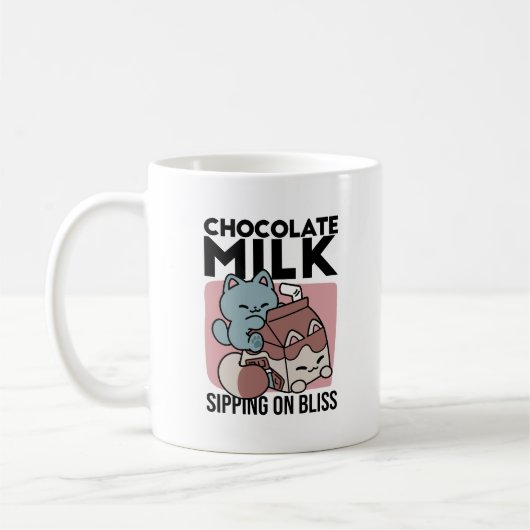 Mug Chat Mignon Lait Chocolat – Boisson Confortable et (Gauche)