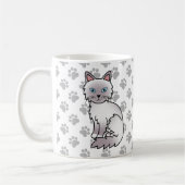 Mug Chat mignon Lilac Point Birman / Ragdoll & pattes (Gauche)