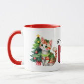 Mug Chat mignon magie de Noël (Gauche)