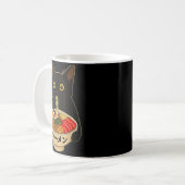 Mug Chat Mignon Mangeant Des Nouilles Ramen Drôle Cade (Devant gauche)