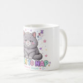 Mug Chat mignon né pour faire la sieste (Devant droit)