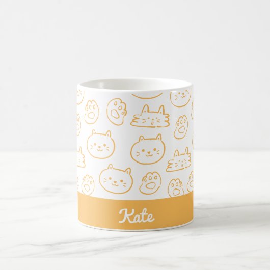 Mug Chat mignon personnalisé (Centre)