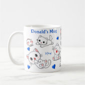 Mug Chat mignon personnalisé et boug pour enfants de s (Gauche)