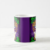 Mug Chat mignon portant un Masque Mardi Gras (Centre)
