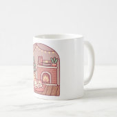 Mug Chat mignon se réchauffant et se blottissant devan (Devant droit)