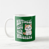 Mug Chat mignon vert drôle disant (Gauche)