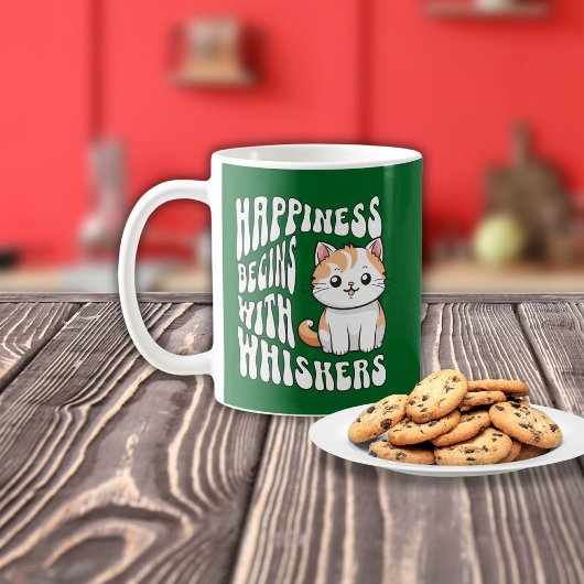 Mug Chat mignon vert drôle disant