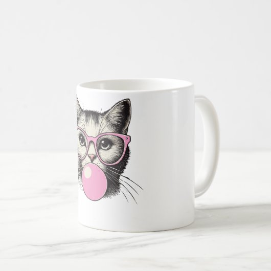 Mug Chat mignonne pour les femmes Amour chat amusant (Devant droit)