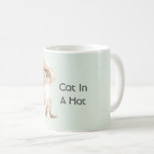 Mug Chat Mint dans un Chapeau   (Devant droit)