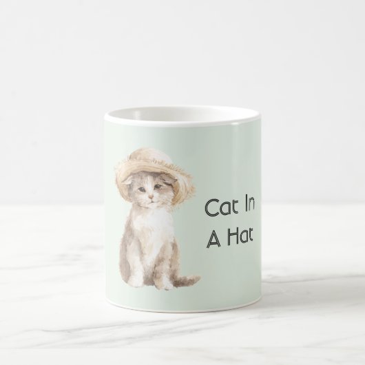 Mug Chat Mint dans un Chapeau   (Centre)