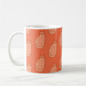 Mug Chat moderne de la moitié du siècle, orange et (Gauche)