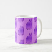 Mug Chat moderne du milieu du siècle, orchidée et viol (Devant droit)