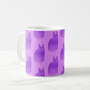 Mug Chat moderne du milieu du siècle, orchidée et viol