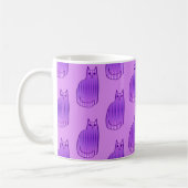 Mug Chat moderne du milieu du siècle, orchidée et viol (Gauche)