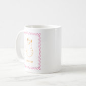 Mug Chat Moderne Fantaisiste Orange et Rose (Devant gauche)