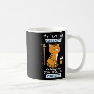 Mug Chat Mon Niveau De Sarcasme Dépend De Votre Niveau