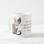 Mug Chat : mon visage "J'ai fait tomber quelque chose (Devant gauche)