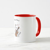 Mug Chat musicien au violoncelle mignon (Devant droit)