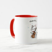 Mug Chat musicien au violoncelle mignon (Devant gauche)
