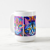 Mug Chat mystique | Art psychédélique (Devant gauche)