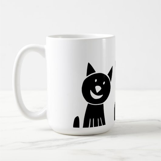Mug chat, nature, dessin (Gauche)