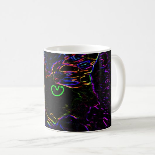 Mug Chat Neon Glow (Devant droit)