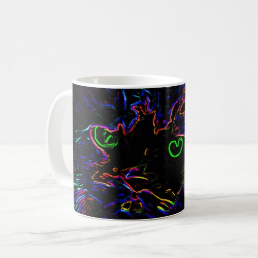 Mug Chat Neon Glow (Devant gauche)