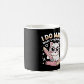 Mug Chat Nerd Drôle avec Lunettes – Prof de Maths (Devant droit)