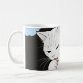 Mug Chat nettoyant sa patte (Gauche)