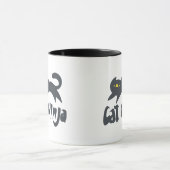 Mug Chat ninja - Choisissez la couleur arrière - plan (Centre)